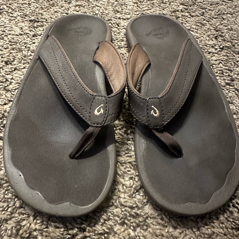 OluKai Dark Brown Sandals